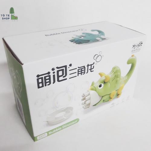 Súng bắn bong bóng 10 nòng hình khủng long 3 sừng , súng bắn bong bóng chạy pin thổi cực mạnh kèm lọ dung dịch an toàn