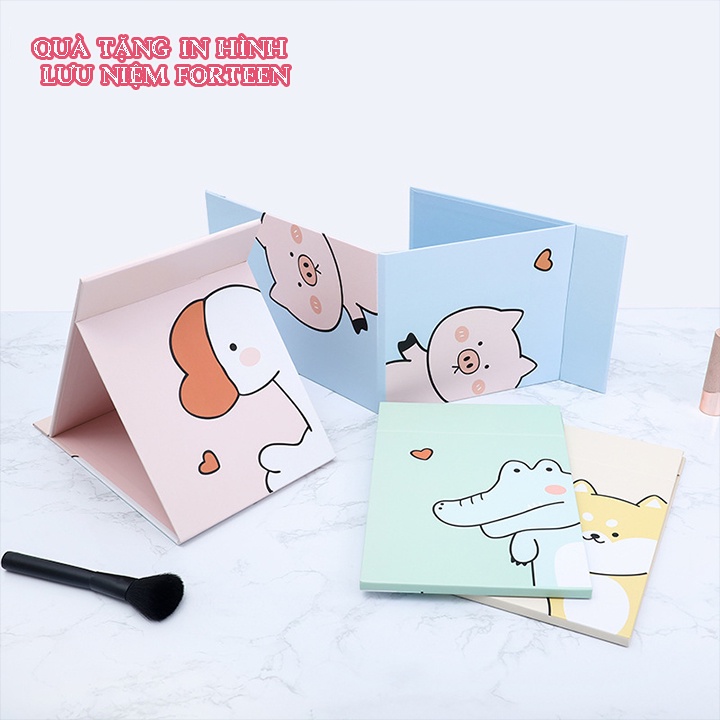 Size A6 (13*18cm) Gương để bàn, gương giấy trang điểm, hàng đẹp tiện dụng