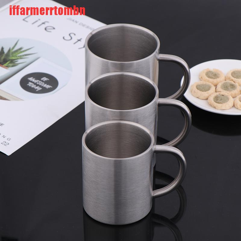 {iffarmerrtombn}Portable Mug Cup Double Wall Travel Tumbler Coffee Mugs Tea Cups Stainless Steel TYW