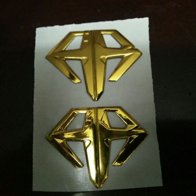 Bộ lô gô nổi Airblade 2017 màu crôm vàng