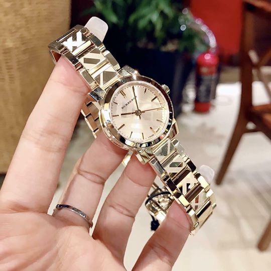 Đồng hồ Bubery Nữ cao cấp chạy pin máy Nhật size 28-34mm dây vân kim loại vàng gold rực rỡ