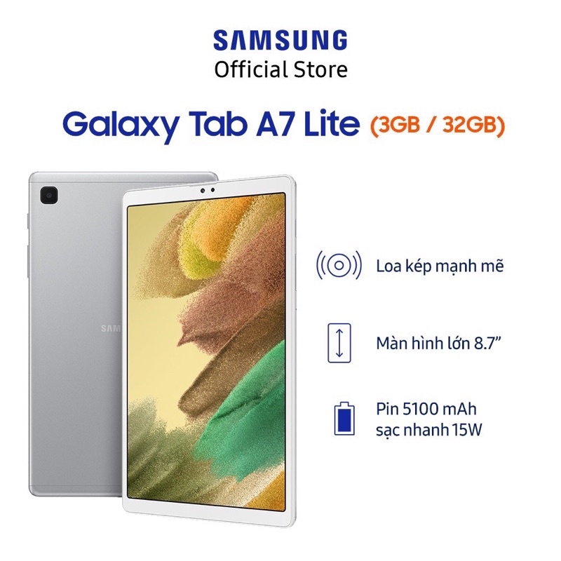 Máy tính bảng Samsung Galaxy Tab A7 Lite hàng mới 100% chính hãng