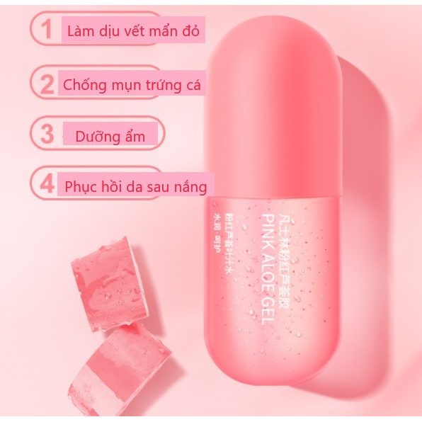 Gel hồng nha đam lô hội SAKOSE Pink Aloe Vera dưỡng ẩm sâu 250g (SKS39)