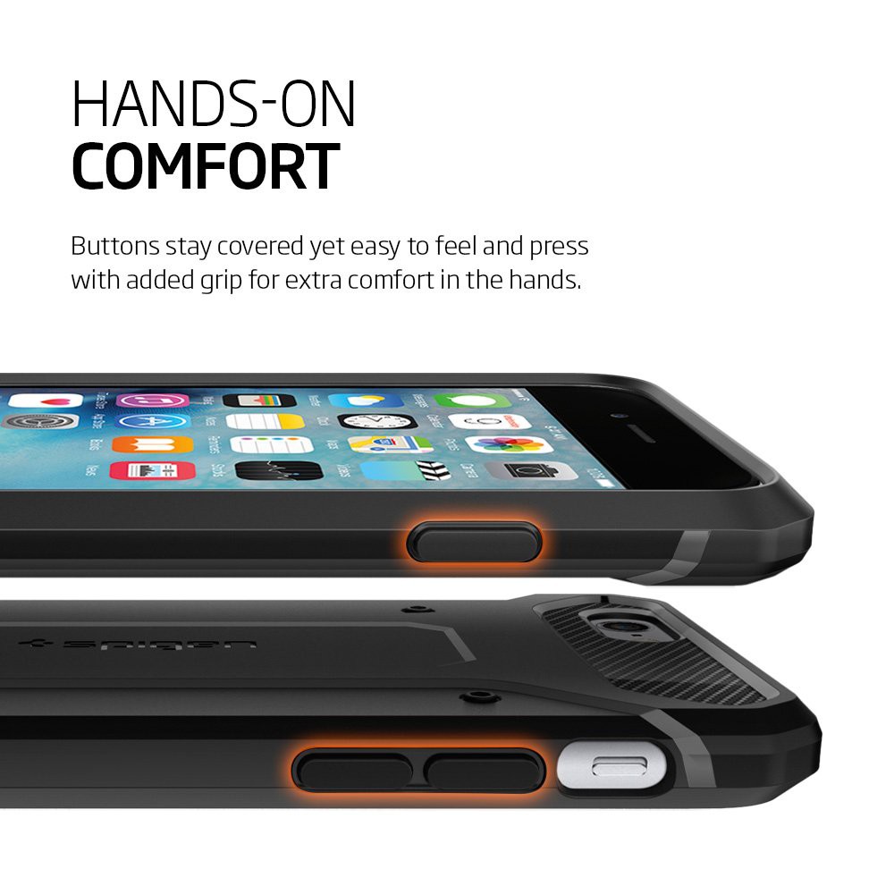 [Mã ELMS5 giảm 7% đơn 300k] Ốp lưng iPhone 6S / iPhone 6 Spigen (SGP) Rugged Capsule (Màu Đen) - Hàng Chính Hãng