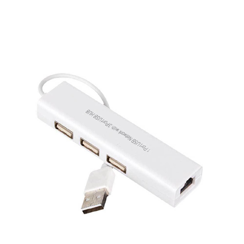 Card mạng LAN Ethernet Rj45 có dây chia 3 cổng USB 2.0 cho Macbook