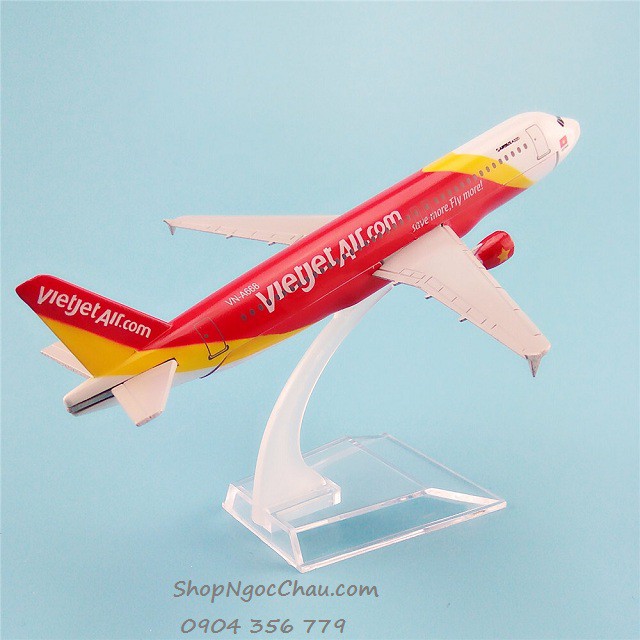 Mô hình máy bay tĩnh Airbus A320 Vietjet Air 16cm