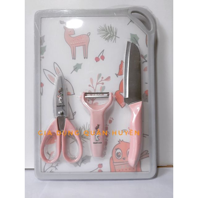 Bộ thớt dao kéo nạo Smart Cook xuất Nhật bb002