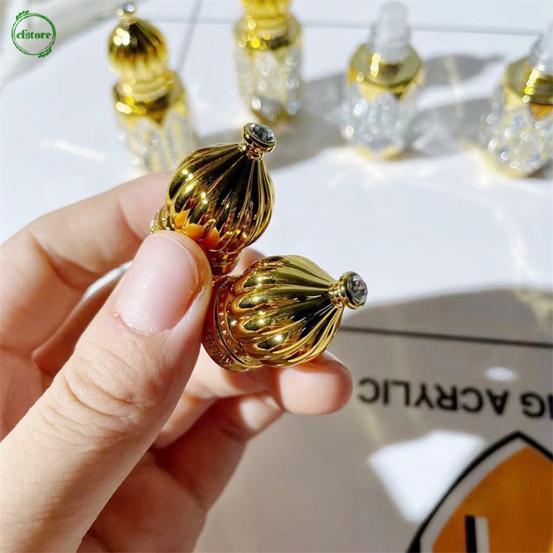 Lọ Thủy Tinh Rỗng 6ml Màu Vàng Đựng Nước Hoa Dạng Lăn Có Thể Cuộn Lại Mang Đi Du Lịch