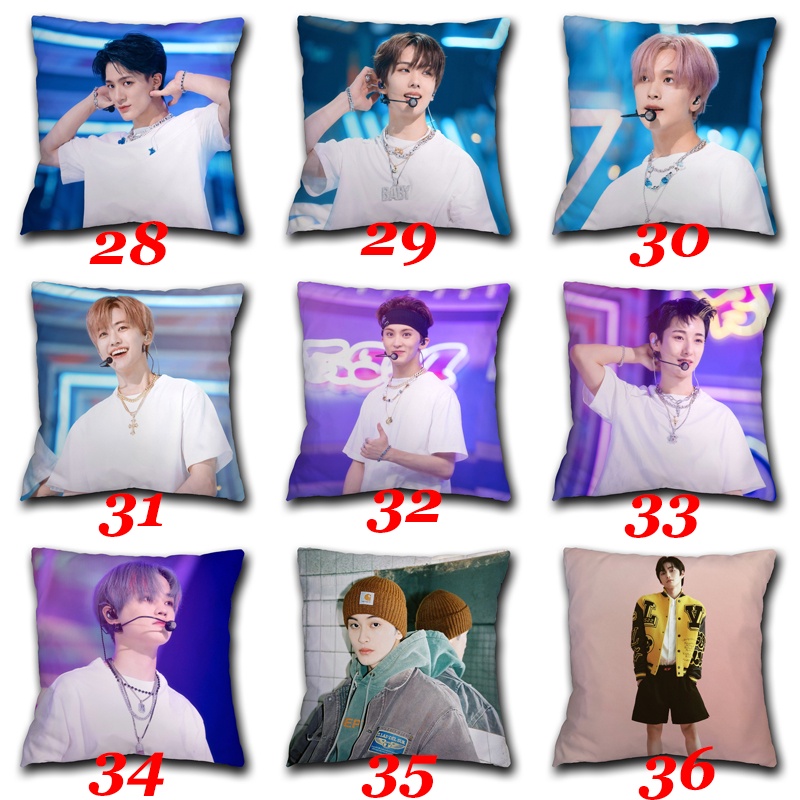 Vỏ Gối Polyester Một Mặt In Hình NCT 127 Mark & Haechan & Jungwoo & Jaehyun & Doyoung & Yuta & Taeyong & Johnny & Taeil