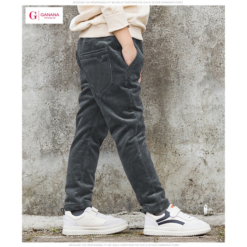 Quần Nhung tăm cho bé max 56kg - Chất nhung tăm mềm mịn