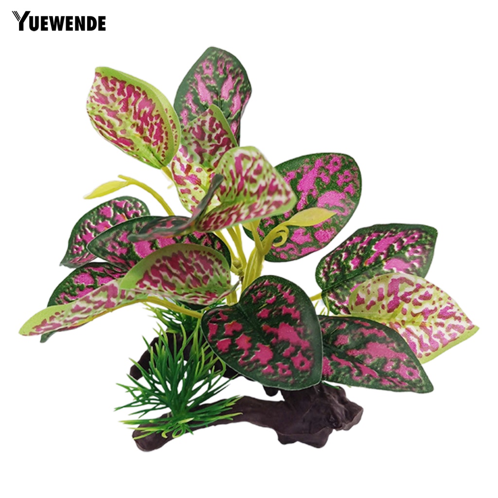 Yue.z Lá Táo Giả Bằng Gỗ Không Ô Nhiễm Trang Trí Bể Cá