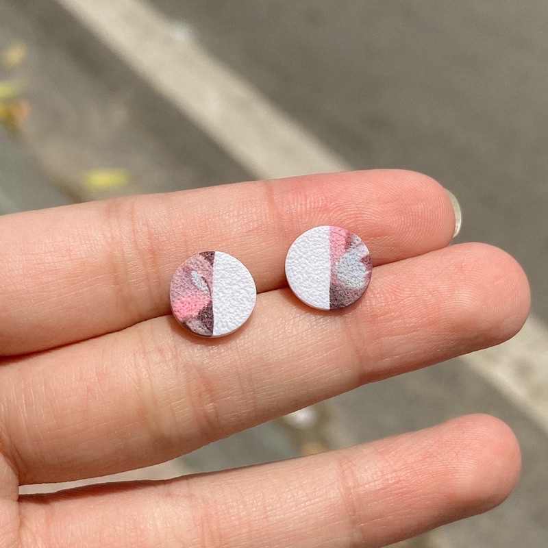 Khuyên tai nụ đất sét nung Polymer Clay