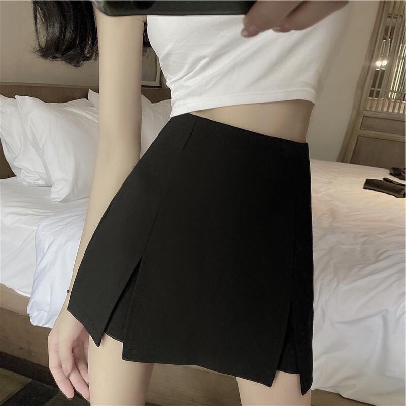 Quần shorts nữ giả váy sẻ vạt 2 bên cạp cao Xưởng May Thu Thuỷ