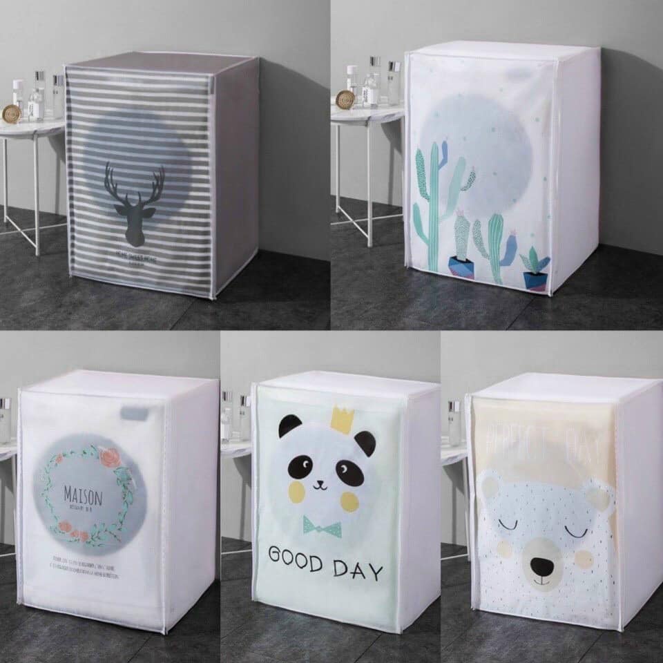 BỌC MÁY GIẶT, ÁO TRÙM MÁY GIẶT HÌNH 3D MẪU MỚI