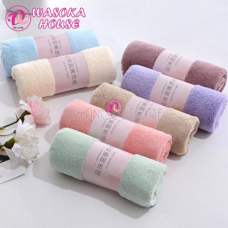 Khăn mặt siêu thấm hút mềm mại 30x50cm, set 5cai, khăn xuất hàn siêu đẹp