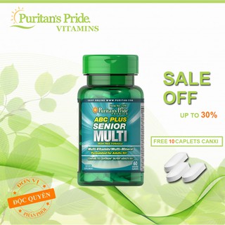[Puritan's Pride] Viên uống Đa vi chất ABC Plus Senior MultiVitamin  cho người 50 tuổi- 60 viên- Mỹ