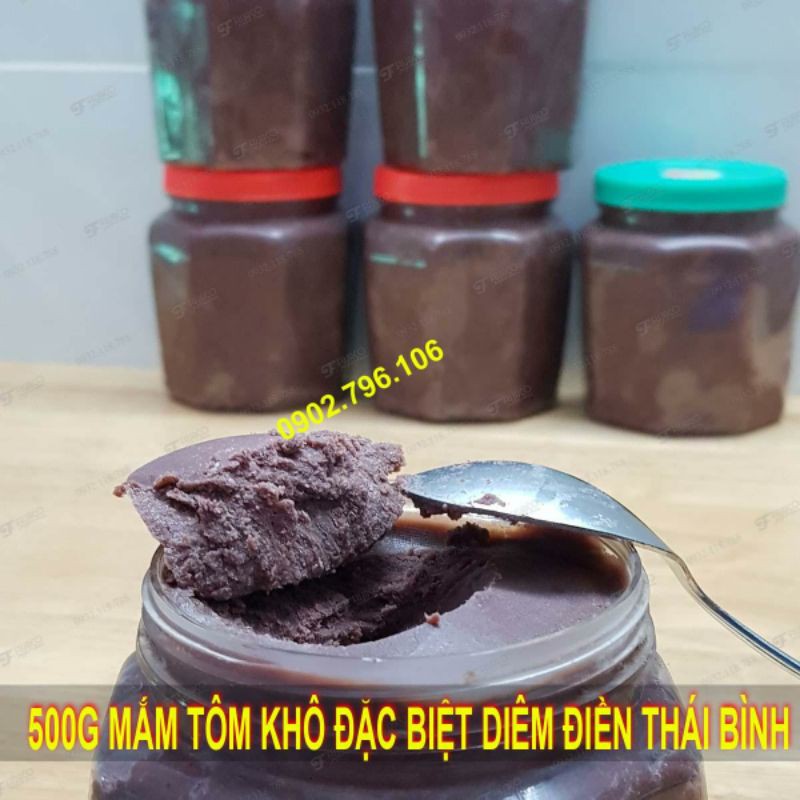 Mắm tôm khô chấm thịt luộc, bún đậu ngon 500g/ hũ
