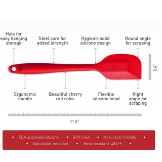Phới vét bột 28cm phới đúc cán liền - silicon spatula - Màu ngẫu nhiên