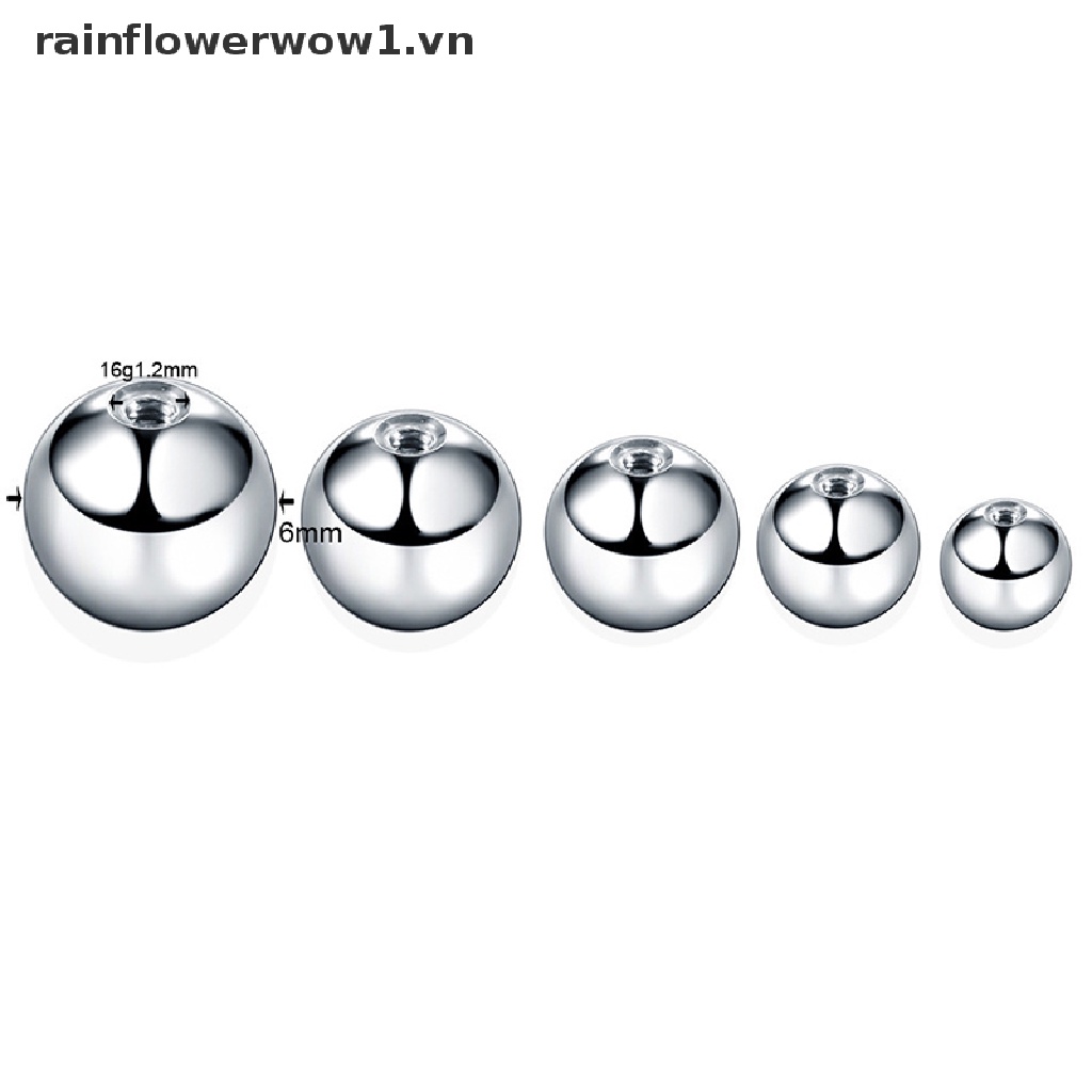 Bộ 50 Hạt Tròn Bằng Thép Không Gỉ Thời Trang