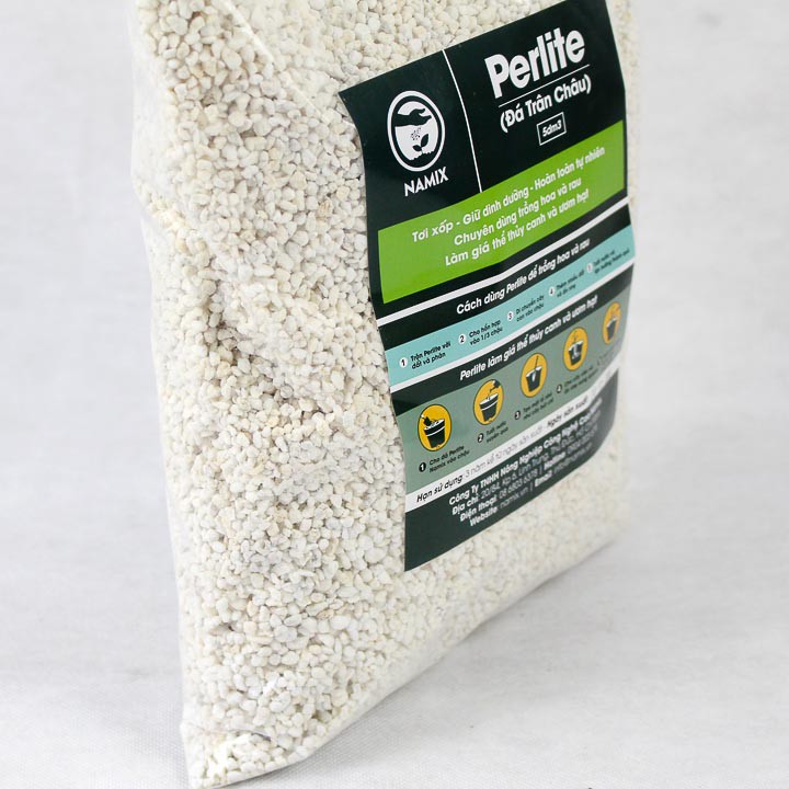 Đá Perlite – Đá trân châu Namix trồng rau ,hoa, quả.