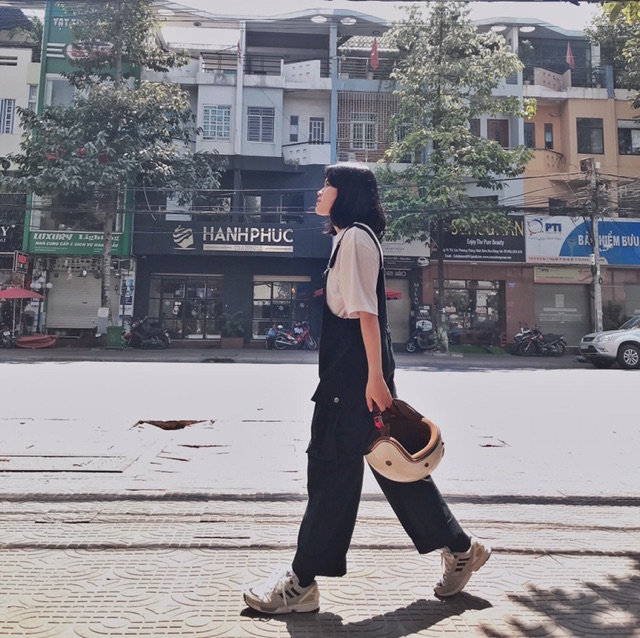Yếm kaki quần dài túi hộp màu hồng, đen, be (ảnh thật) | BigBuy360 - bigbuy360.vn