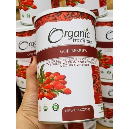 ❌❌KỶ TỬ HỮU CƠ ORGANIC TRADITIONS 454GR (MỸ) - Hạt kỷ tử đỏ sấy khô, ăn trực tiếp, pha trà, nấu ăn