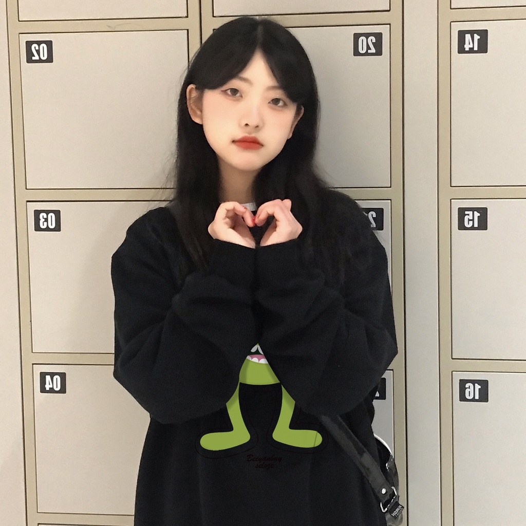 Áo sweater SELVZE in họa tiết cổ điển đường phố Mỹ cỡ lớn hợp thời trang chất lượng tốt