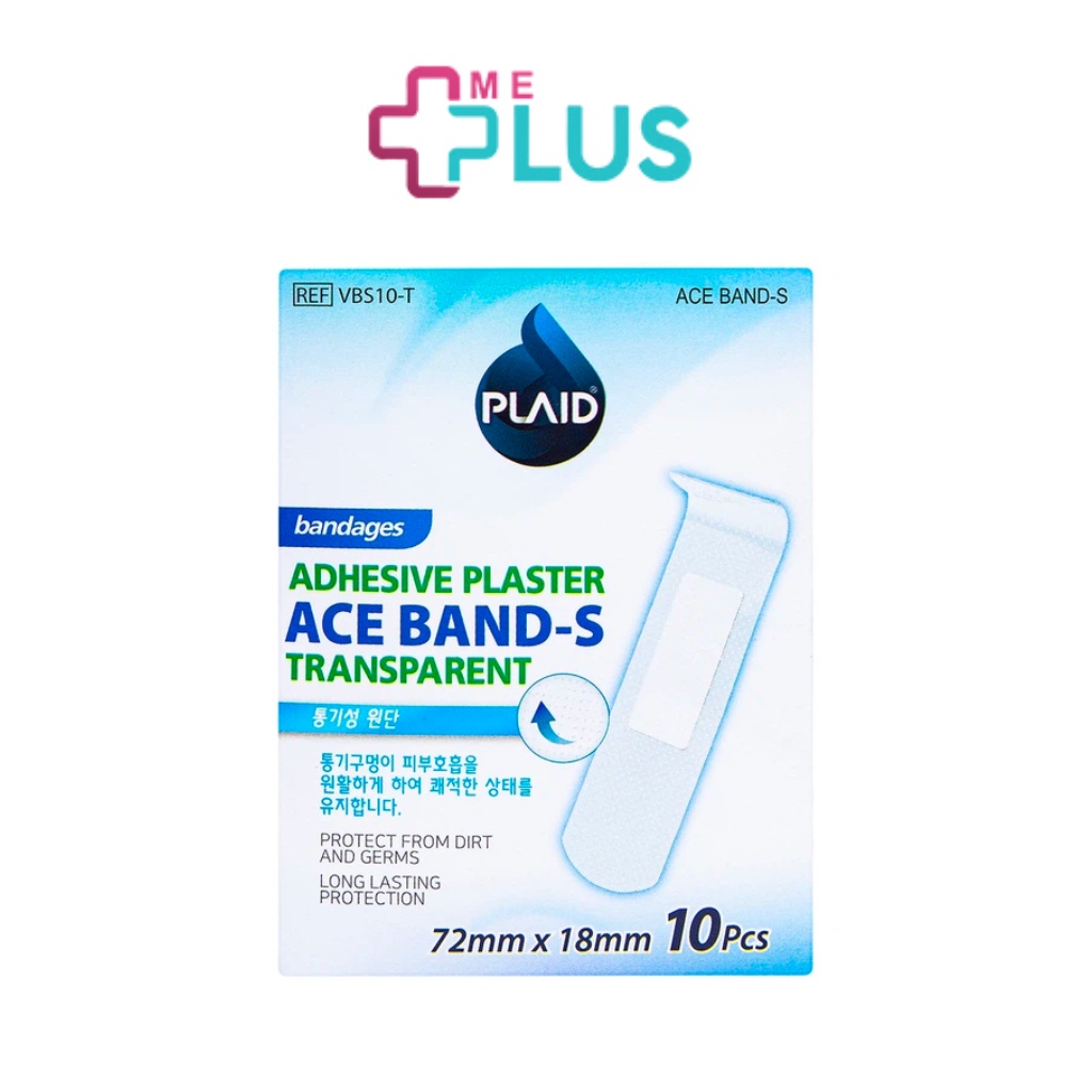 1 Hộp Băng Keo Cá Nhân Trong Suốt Adhesive Plaster Ace-Band-S Transparent 72 Mm X 18 Mm  Young Chemical Vina