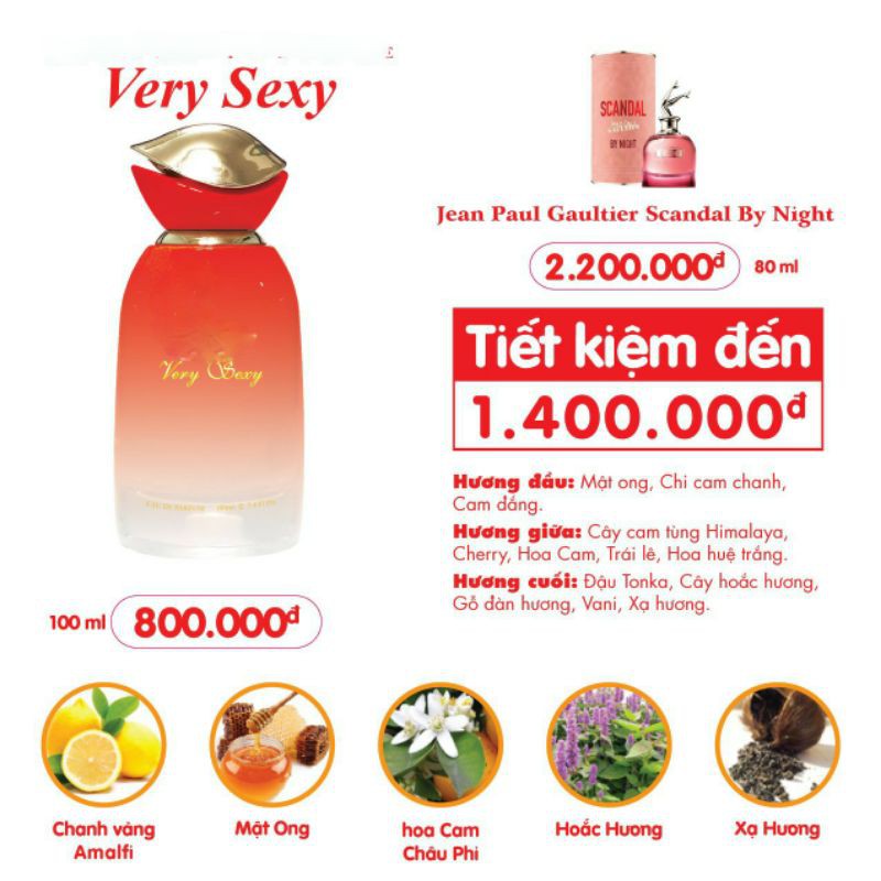 Nước hoa 100ml In love - Very sexy - Midnight - Beauty