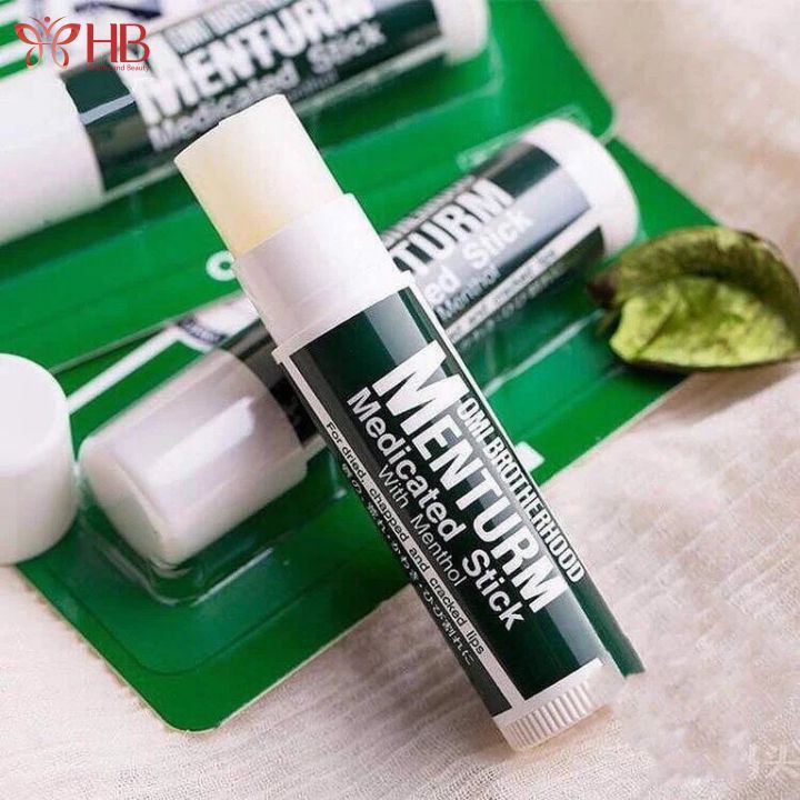 Son dưỡng môi OMI Brotherhood Menturm Medicated Lip Balm Stick (4g) không màu hỗ trợ giảm thâm