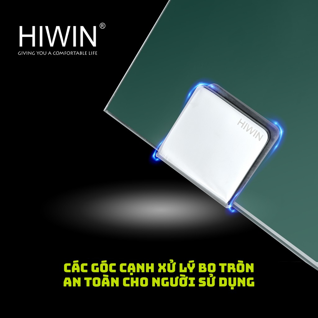 Kẹp chân kính vách kính nhà tắm Hiwin FC-085A mặt gương không khoét lỗ