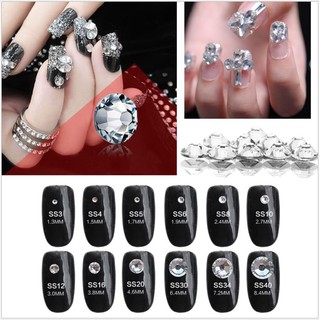 Đá trắng đính móng đẹp mix size 1.3-4.6 mm