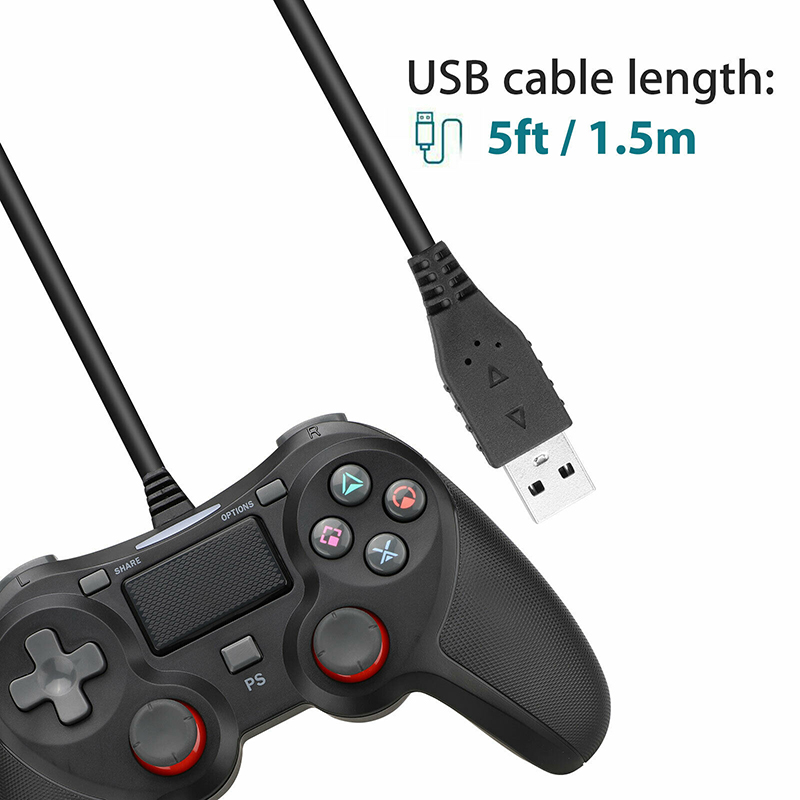 Tay Cầm Chơi Game Có Dây Usb Cho Sony Playstation 4 Ps4 / Pc