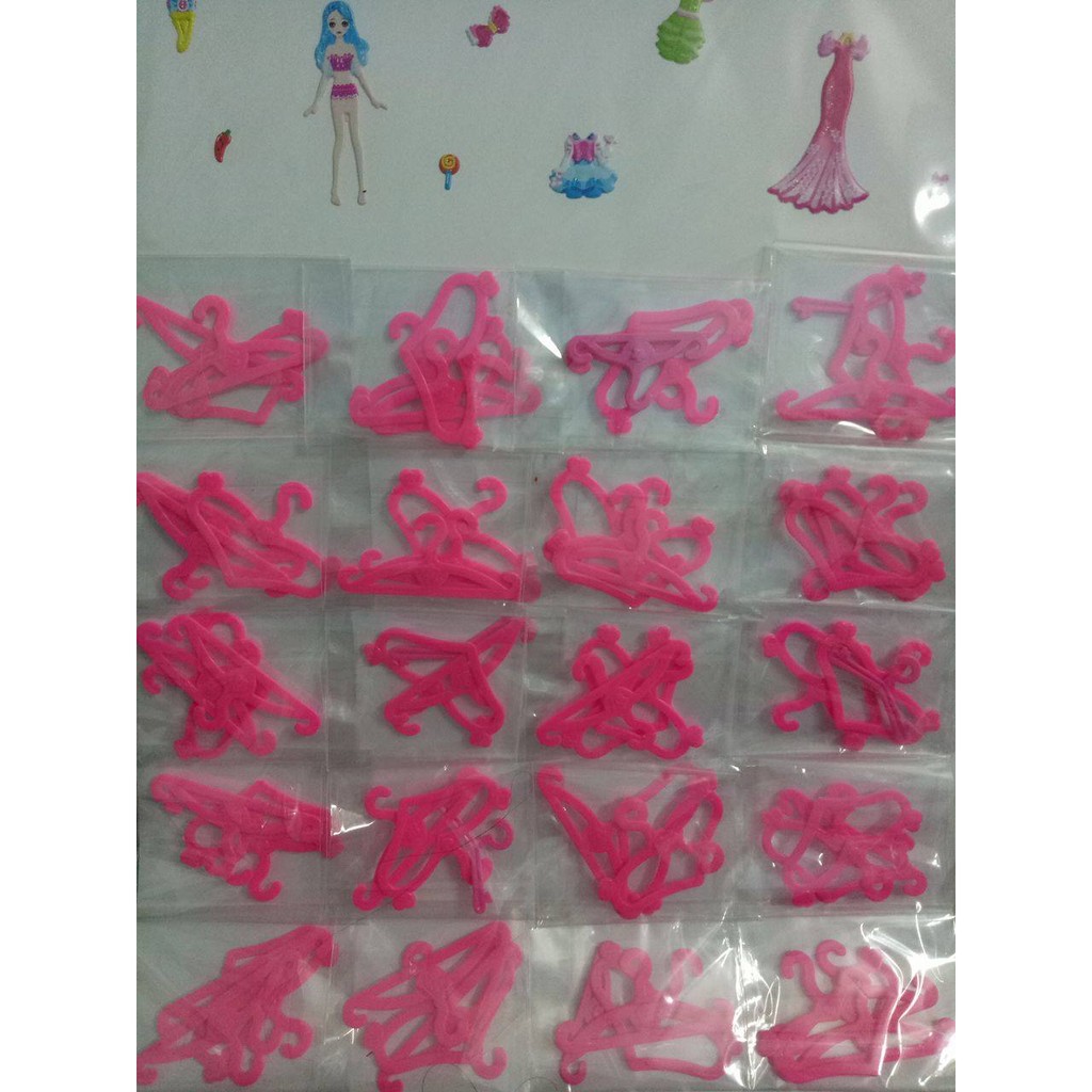 set 60 móc quần áo búp bê