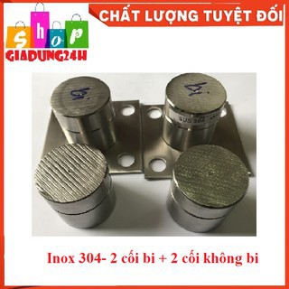 {Inox 304 Ø38,Ø45}Bộ bản lề cối xoay 360º siêu chịu tải - Inox  Ø38,Ø45 - Dùng cho cửa 2 cánh-Giadung24h