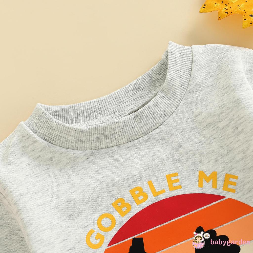 Áo Liền Quần Dài Tay Cổ Tròn In Chữ Thổ Nhĩ Kỳ Cho Bé