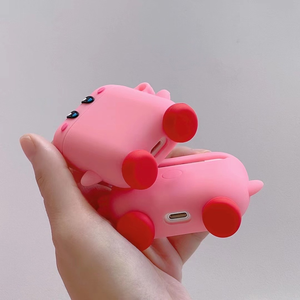 Vỏ Bảo Vệ Hộp Sạc Tai Nghe AirPods 1 2 3 Pro Bằng Silicon Mềm Họa Tiết Kirby Dễ Thương