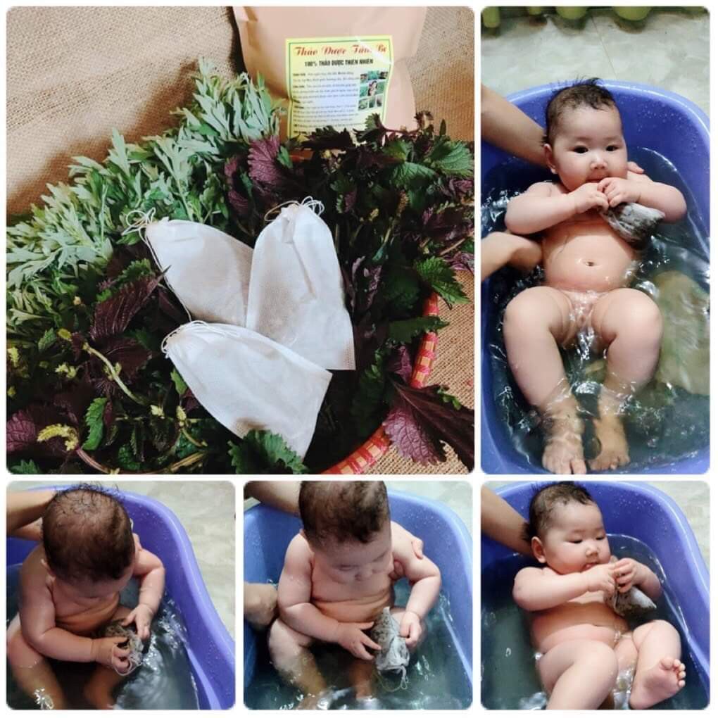 Thảo dược tắm bé ngăn ngừa mụn nhọt, mần ngứa