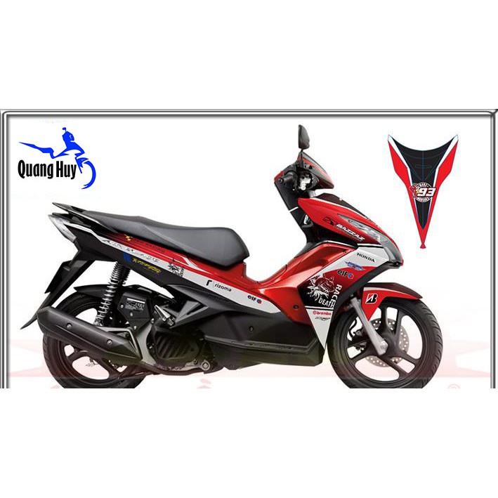 Tem trùm air blade ♦FREESHIP♦ đỏ trắng đen đời 2013-2014-2015, độ team trùm ab dán phủ dàn áo xe đỏ đen rẻ đẹp
