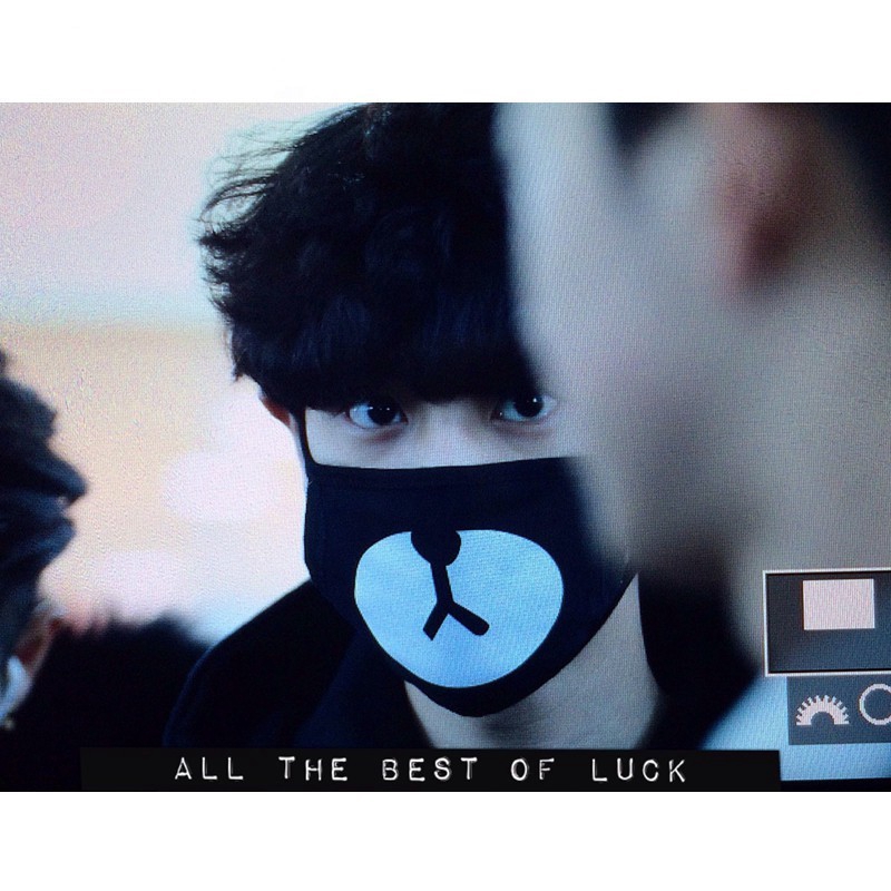 Khẩu trang in hình miệng gấu phỏng theo khẩu trang của ca sĩ Chanyeol nhóm EXO | BigBuy360 - bigbuy360.vn