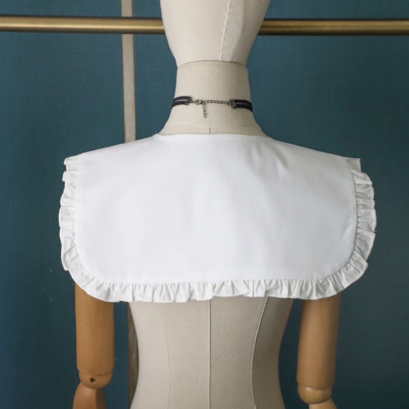 Vòng Cổ Lolita Giả Khăn Choàng Cổ Nhún Bèo Màu Trắng Trang Trí Cho Nữ