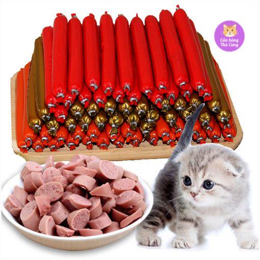 Xúc Xích Cho Chó Mèo - Thức Ăn Chó Mèo - Xúc Xích Dinh Dưỡng Vị Bò Vịt Hải Sản
