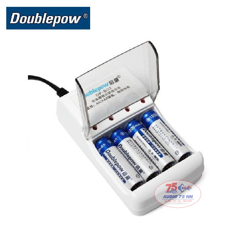 [Chính hãng] Bộ sạc pin AA/AAA Doublepow DP-B02