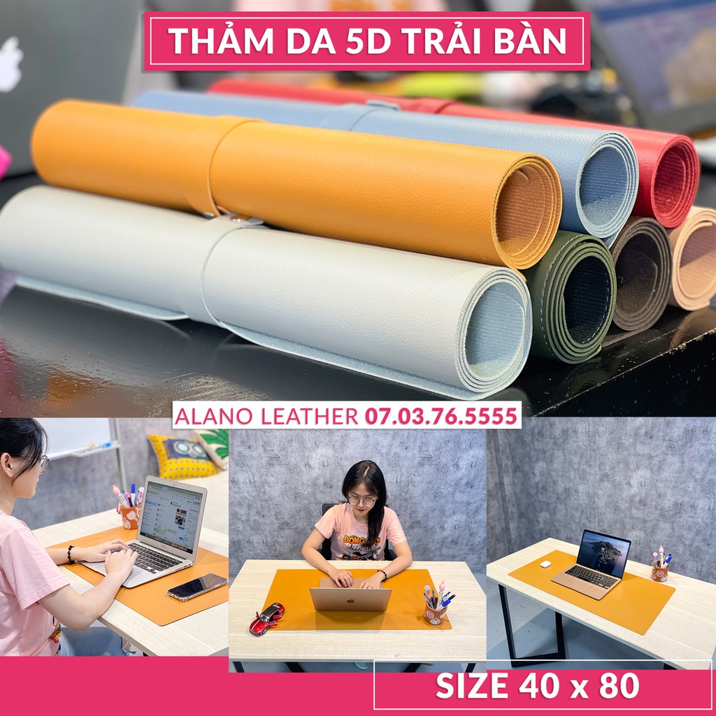 [Hình Thật / Giá Xưởng] Thảm Da Trải Bàn 5D Chống Thấm, Chống Trầy, Tiện Lợi, Cao Cấp - Size 40 x 80 cm