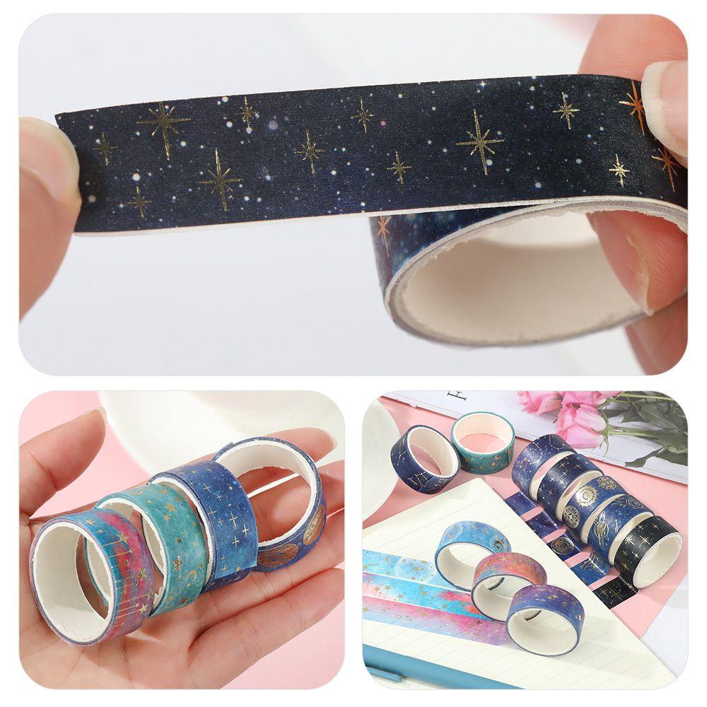 PISTA Bộ 12 Cuộn Băng Keo Washi Ánh Đồng Trang Trí Sổ Lưu Niệm / Sổ Lưu Niệm / Đồ Thủ Công