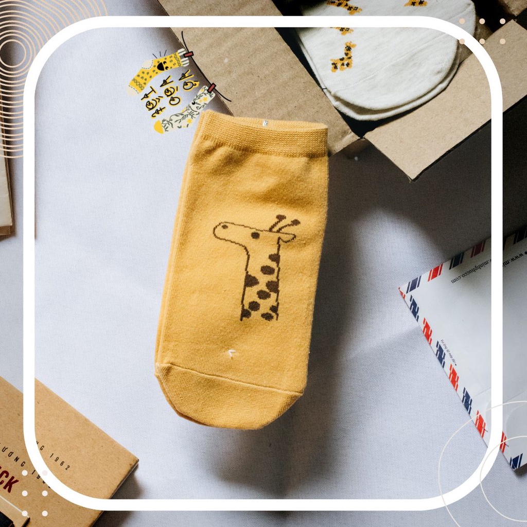 TẤT VỚ NỮ CỔ NGẮN HƯƠU VÀNG ĐÁNG YÊU