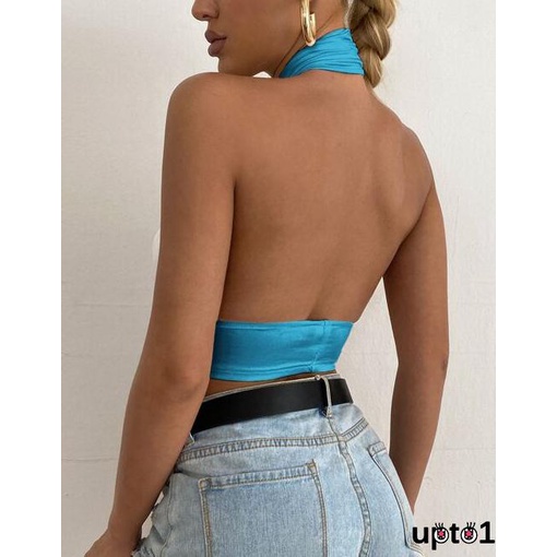 Áo Lửng Hai Dây Hở Lưng 4 Màu Sắc Thời Trang Mùa Hè Cho Nữ