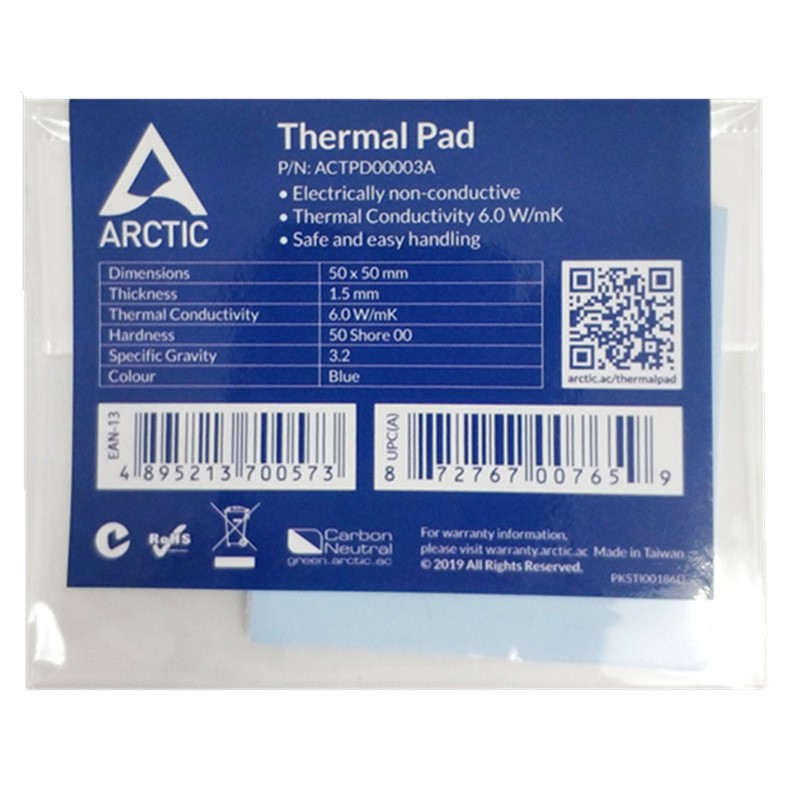 Pad tản nhiệt Arctic Thermal Pad APT2560 50 x 50 x 1.5 mm - Tản nhiệt hiệu quả