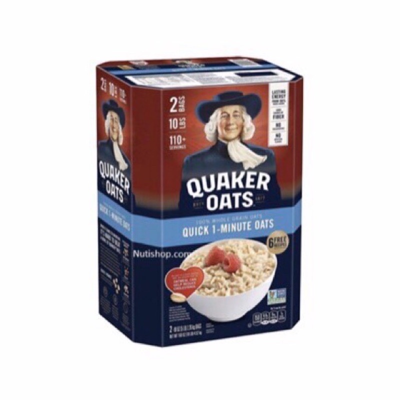 Yến mạch nguyên hạt cán vỡ Quaker Mỹ 4,52kg