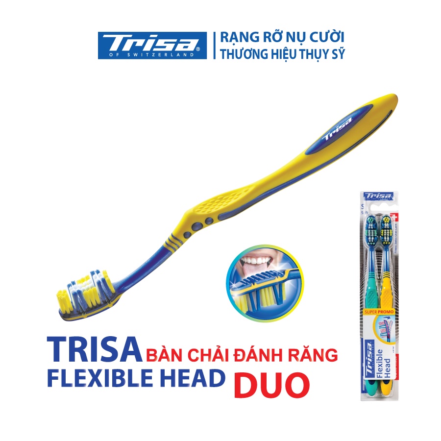 Vỉ Đôi Bàn Chải Đánh Răng Trisa Flexible Head Duo